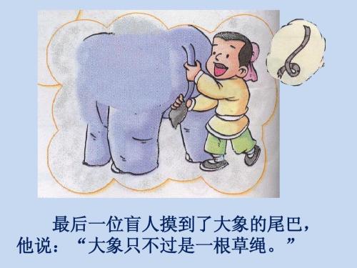 盲人在句子中触摸大象