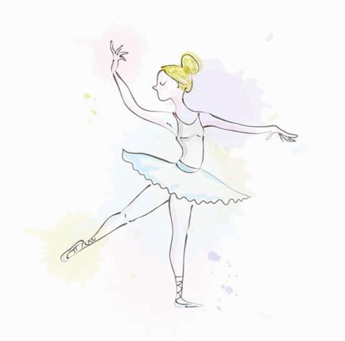 舞蹈演员简笔画 舞姿图片