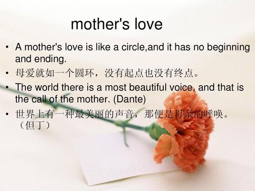 关于母爱的英语谚语