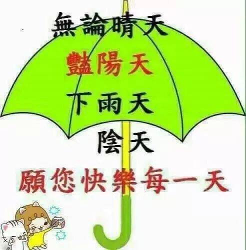 下雨的周末问候短信