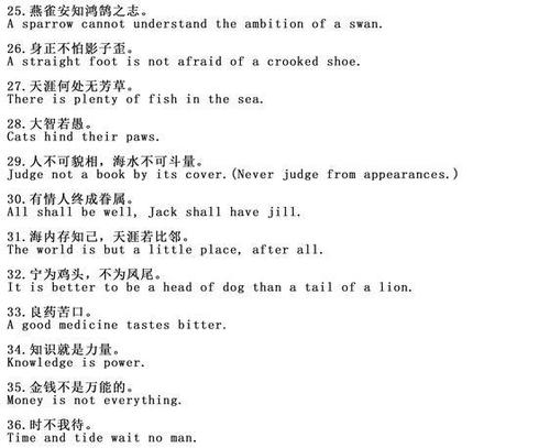 英文谚语与中文