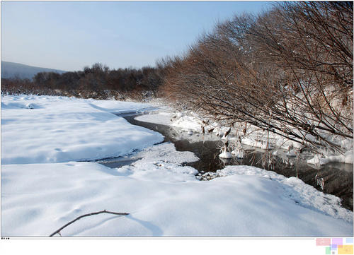 一句话描述冬天的小河