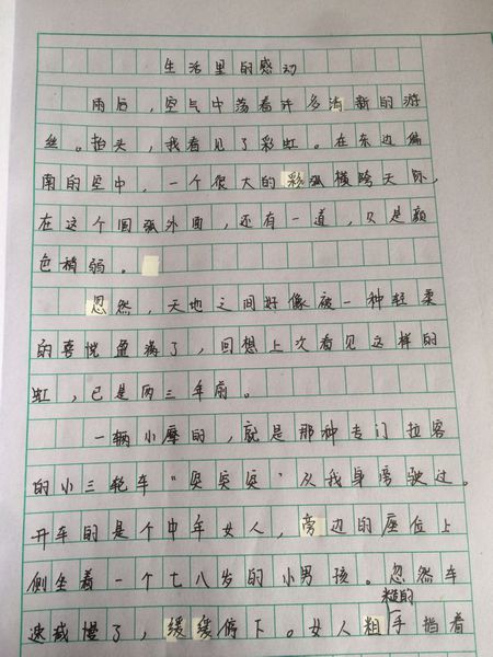 瞬间成分600字