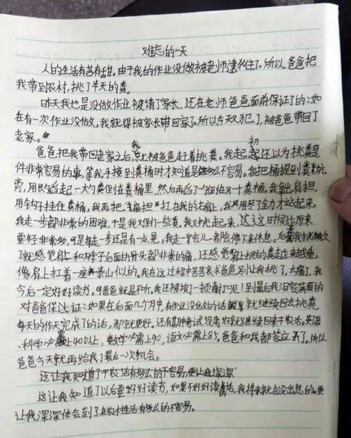 难忘的一天作文300字