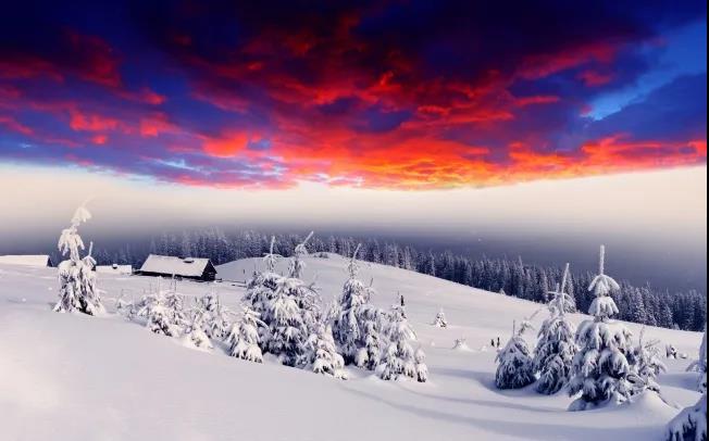描述雪景的美丽段落