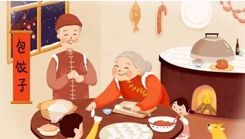 中国新年的饺子说