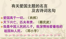 爱国诗句古诗名言