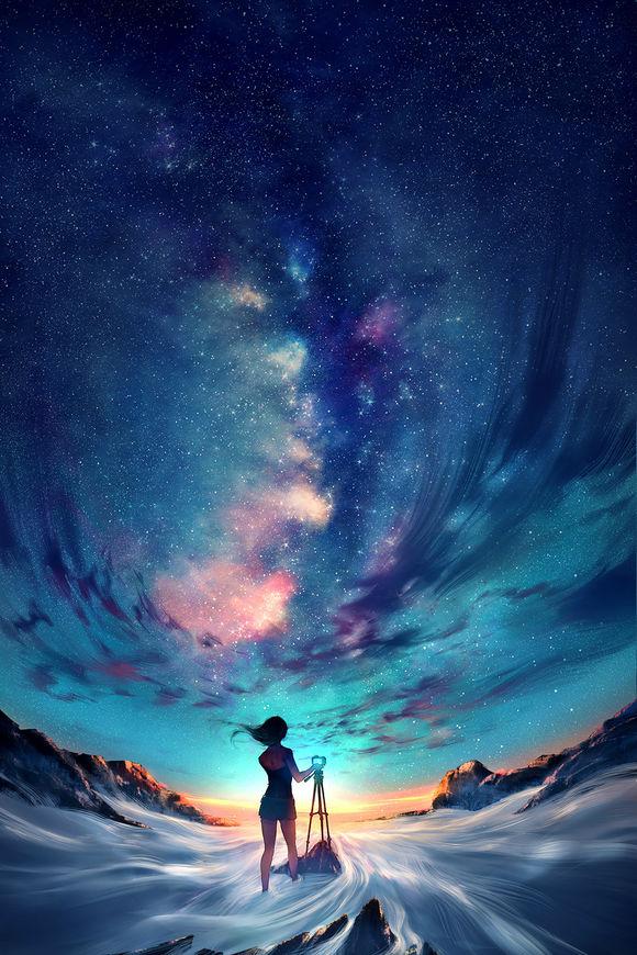 新月弯曲得像一个女孩甜美的嘴