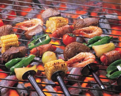 吃烧烤时选一个句子