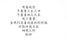 爱情表白说说大全