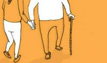 表示老人开心的句子