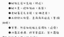 描写树的谚语