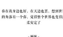 顾城的经典诗句