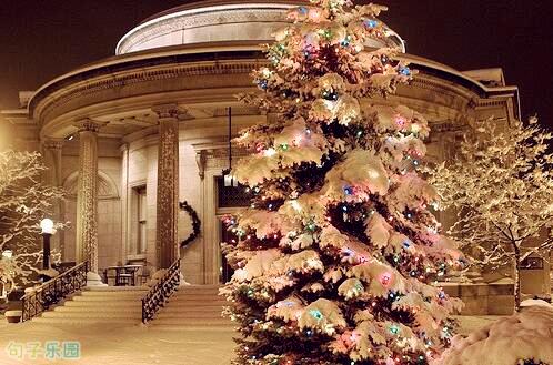 每个喜欢迎接圣诞节的人都被镀上了柔和的银色光芒