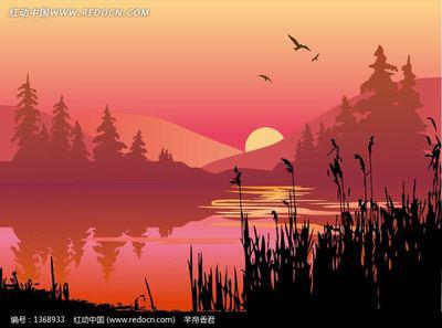 漂亮的句子描述傍晚的光芒 红色的光芒照耀着蔚蓝的绿色水