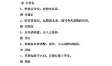 描写春景的诗句大全