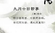 描写重阳的诗句