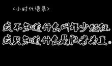 形容年少轻狂的句子