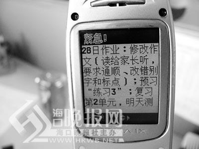 老师给父母的短信