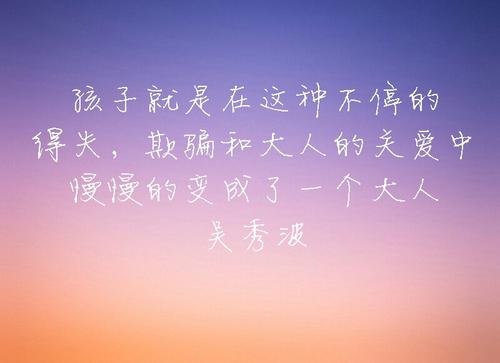 吴秀波的经典名言