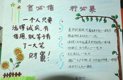 以诚信为主题的谚语