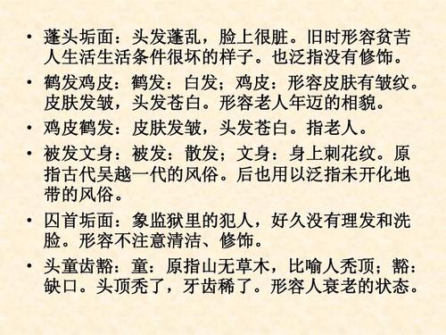 描述老年人的句子