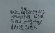 形容学校的句子