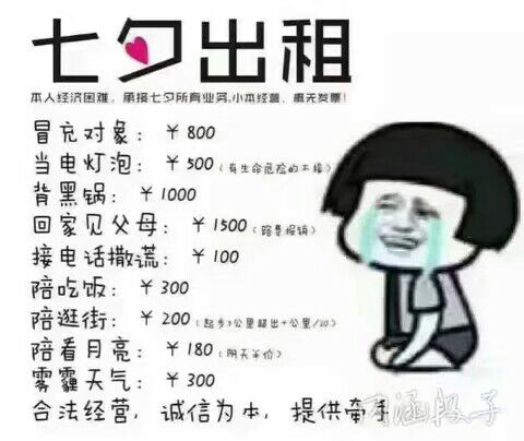 给七夕的女朋友的消息