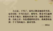 现代描写雪的优美句子