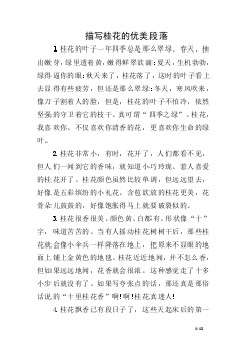 优美的段落描述了课堂