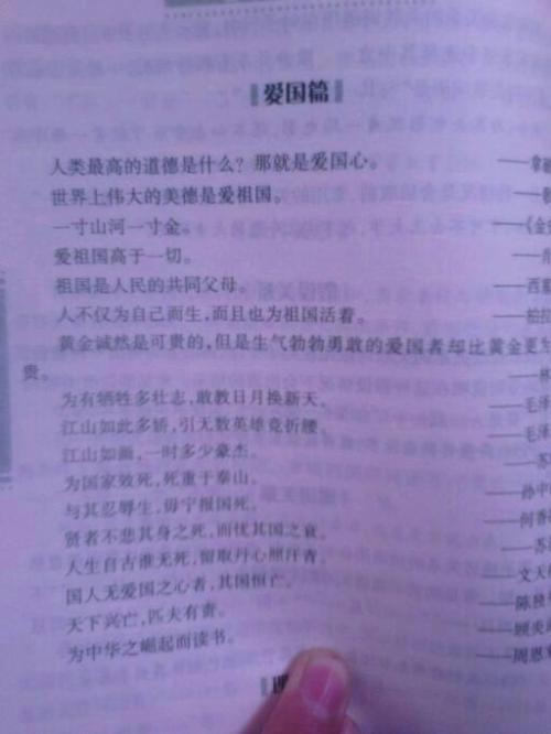 中国爱国诗和名言