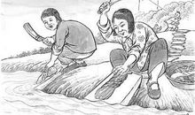 棒槌当针歇后语