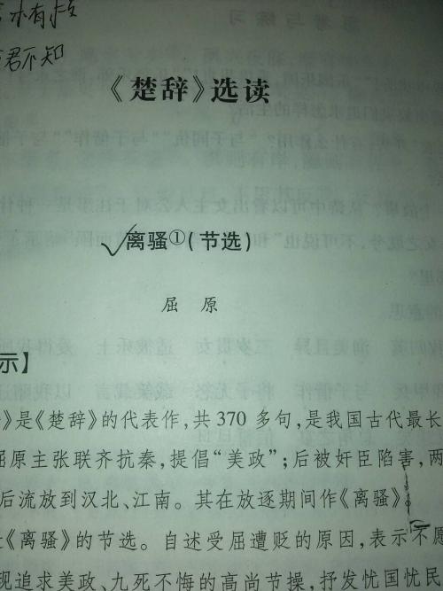 楚词中的美丽句子