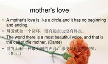 有关母爱的英语谚语