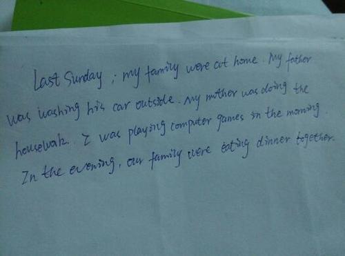 家庭的英语句子