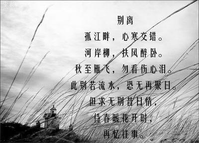 谈论与爱人离别的悲伤