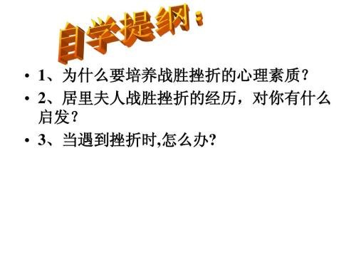 关于遭遇挫折的名言