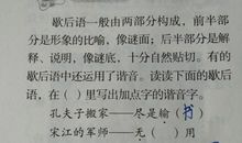 歇后语汉字谐音特点