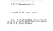 大海寻针歇后语