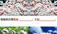 白雪的比喻句