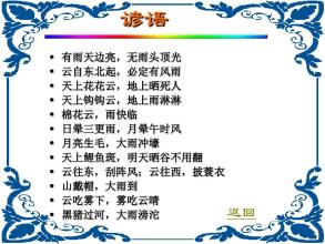 关于云知道天气的谚语