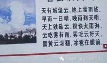 关于云和天气关系的谚语