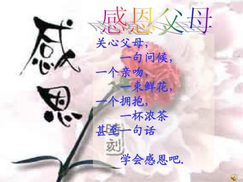 对父母表示感谢