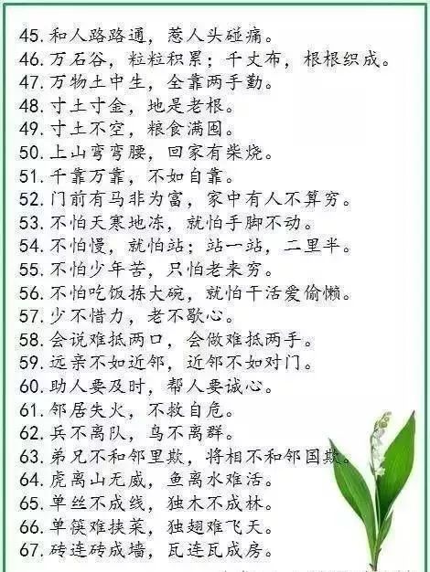 受生活启发的谚语