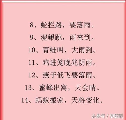 关于太阳的天气谚语