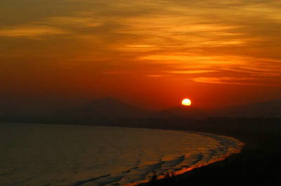 关于日落的美丽句子诗图片