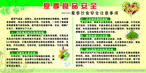 夏季食品安全宣传口号