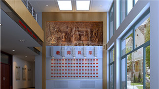 办公楼大厅企业精神口号