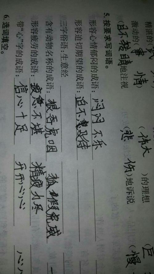 关于形容情绪的习语