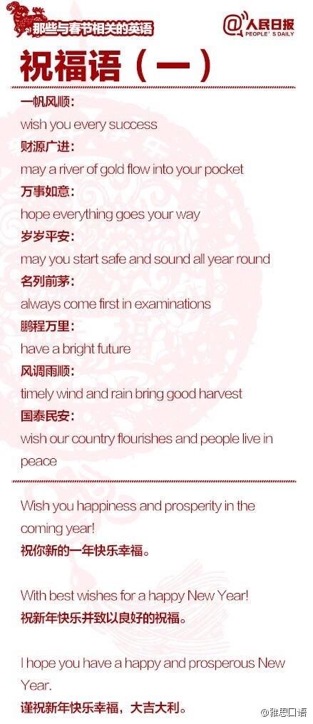 英语的美好愿望